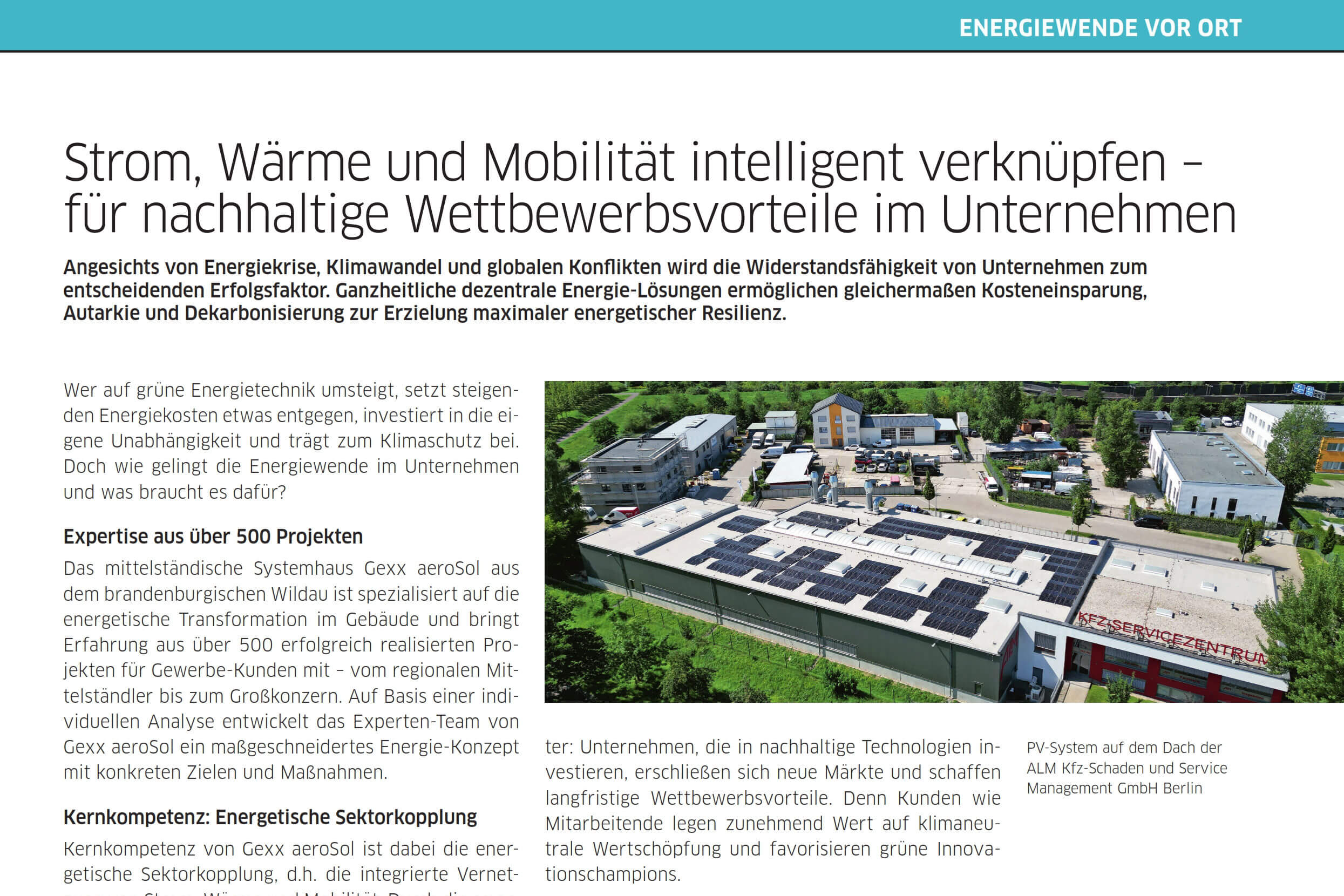 Strom, Wärme und Mobilität intelligent verknüpfen - für nachhaltige Wettbewerbsvorteile im Unternehmen